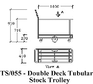 TS/055 - Double Deck Tubular Stock Trolley